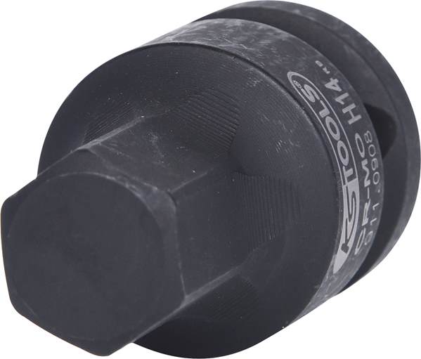 KS Tools 911.0908 1/2'' Kraft-Bit-Stecknuss Innensechskant, kurz, 14 mm