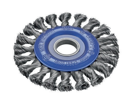 Rundbürste D.125mm Drahtstärke 0,5mm 13mm 12500min-¹ OSBORN gezopfte Rundbürste in Industriequalität zur universellen Anwendung auf allen gängigen Winkelschleifern · aggressive und schnelle Reinigung · alle Drahtspitzen sind gleichzeitig im Einsatz · hohe