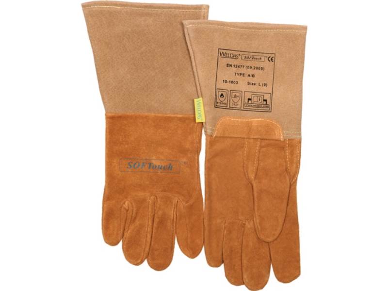WELDAS 10-1003-XXL Schweißerhandschuhe  Größe XXL (10,5) orange  EN 388, EN 1247