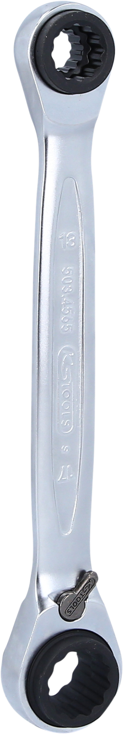 KS Tools 503.4565 4 in 1 GEARplus umschaltbar Doppel-Ratschenringschlüssel, 10x1