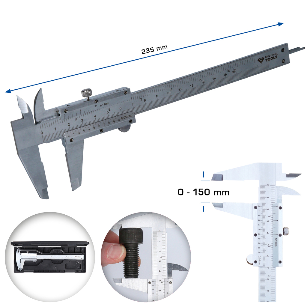 Brilliant Tools  BT114902 Messschieber, 0 - 150 mm