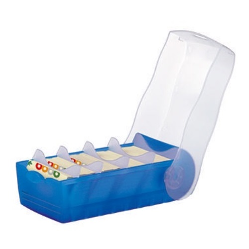 HAN Karteikasten CROCO 998-643 DIN A8 PP blau transluzent