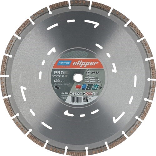 NORTON CLIPPER 70184602094 Diamanttrennscheibe 4 x 4 Explorer Ø 400 mm Bohrung 2