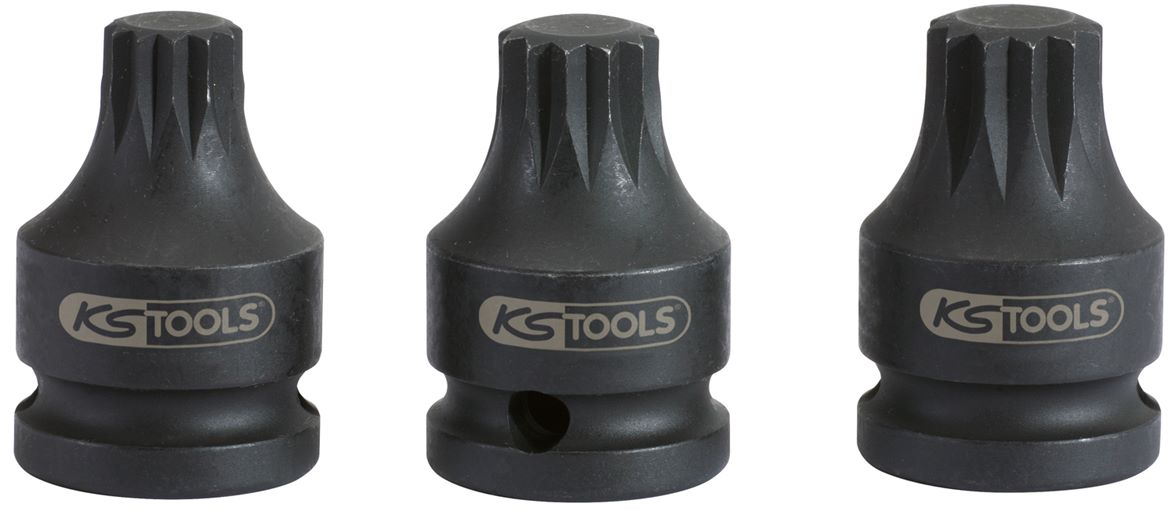 KS Tools 515.1171 1/2'' Kraft-Bit-Stecknuss XZN,kurz,M14