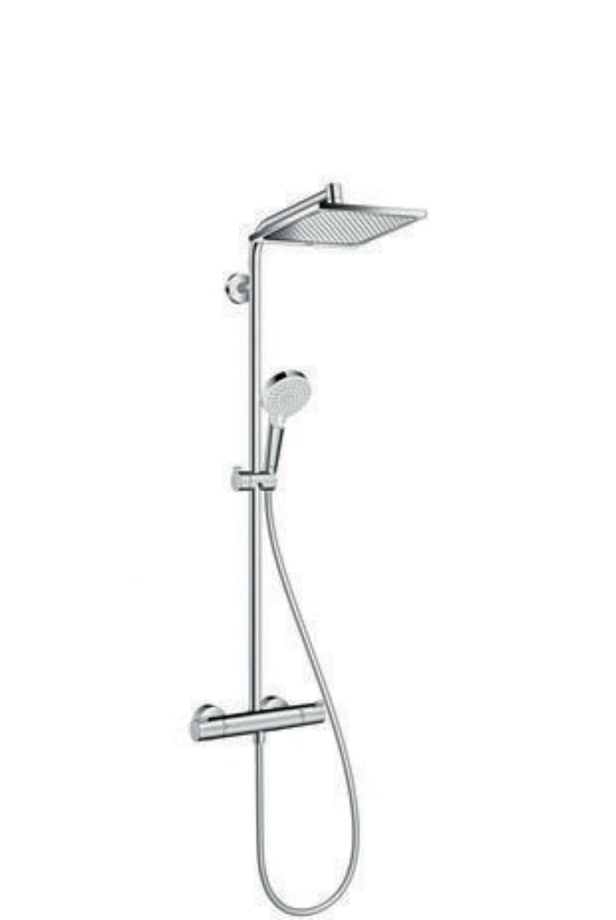HANSGROHE 27271000 Showerpipe CROMETTA E 240 chrom mit Thermostat