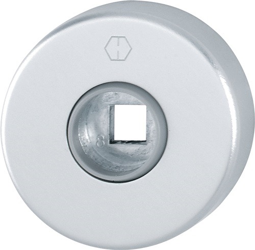 HOPPE 2800511 Drückerrosetten-Paar 42KV Aluminium F1 Schildstärke 9 mm rund rund