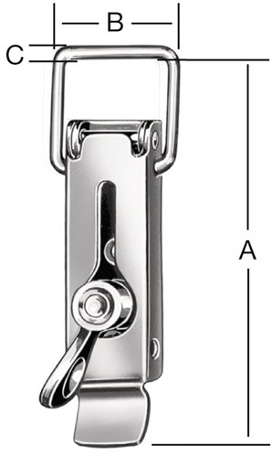 VORMANN 001206105Z Spannverschluss  Höhe 110 mm Breite 37 mm Stahl blau verzinkt