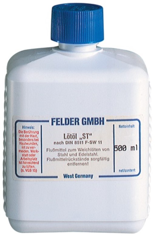 FELDER 24100061 Lötöl ST 500 ml Flasche DIN/EN29454-1