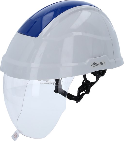 KS-Tools 117.0135 Arbeits-Schutzhelm mit Gesichtsschutz, blau