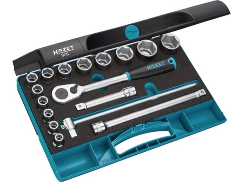 HAZET 906 Steckschlüssel-Satz 906 17-teilig 1/2 '' Schlüsselweiten 10-32 mm Anza
