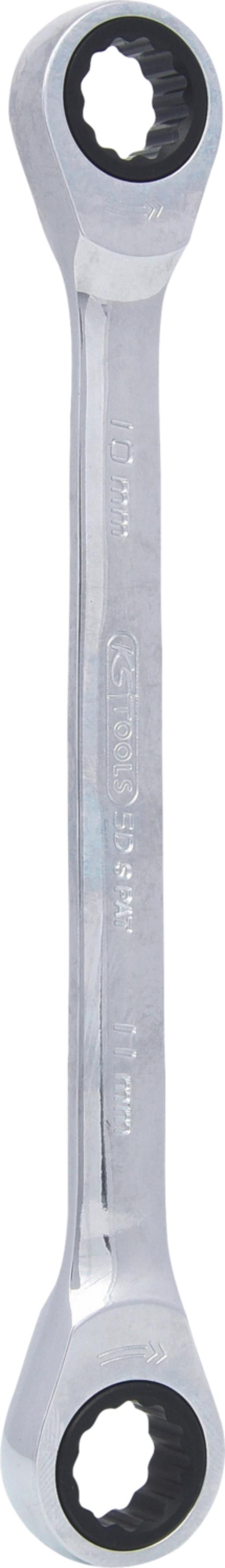 KS Tools 503.4503 GEARplus Doppel-Ratschenringschlüssel, 10x11mm