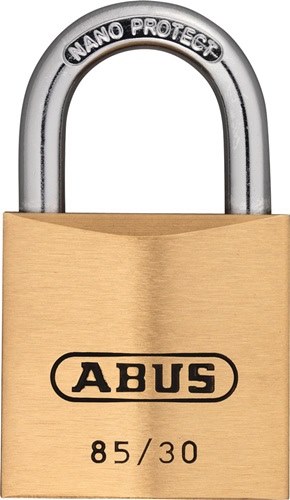 ABUS 80629 Zylindervorhangschloss 85/30 Schlosskörperbreite 30 mm Messing versch