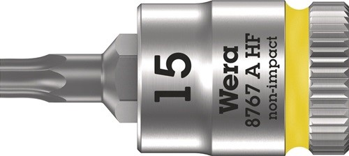 WERA 05003363001 Steckschlüsseleinsatz 8767 A HF TORX® 1/4 '' T15 Länge 28 mm