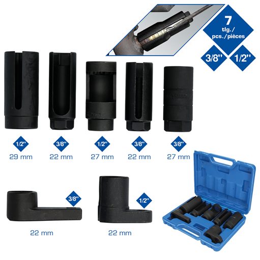 Brilliant Tools  BT601020 Lambdasonden und Sensoren-Stecknuss-Satz, 7-tlg.