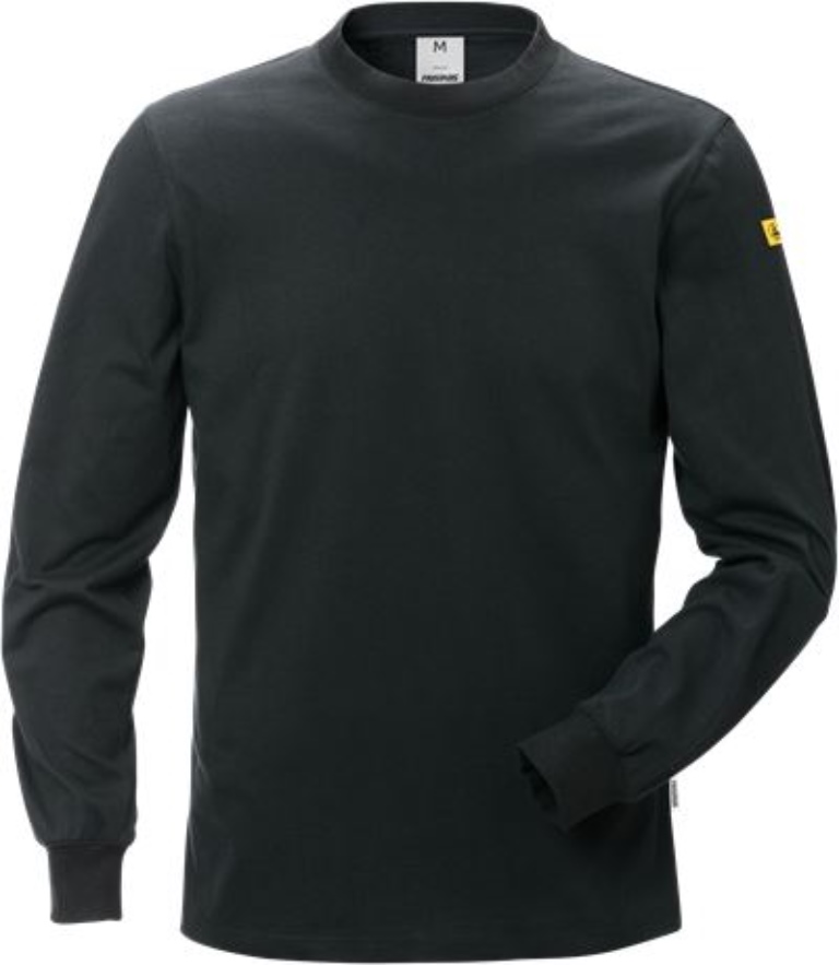 Fristads Kansas 120958-940 ESD T-Shirt Langarm 7082 XTM Gr.4XL Schwarz