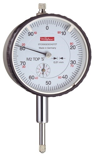 KÄFER 10143 Messuhr M2 Top S 10 mm Ablesung 0,01 mm mit Stoßschutz