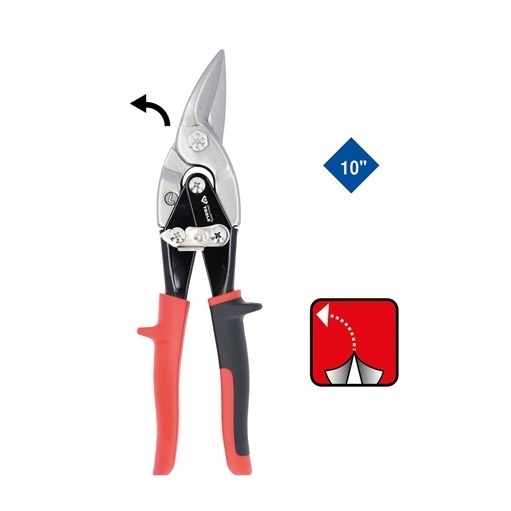 Brilliant Tools  BT067203 Hebel-Blechdurchgangsschere, linksschneidend