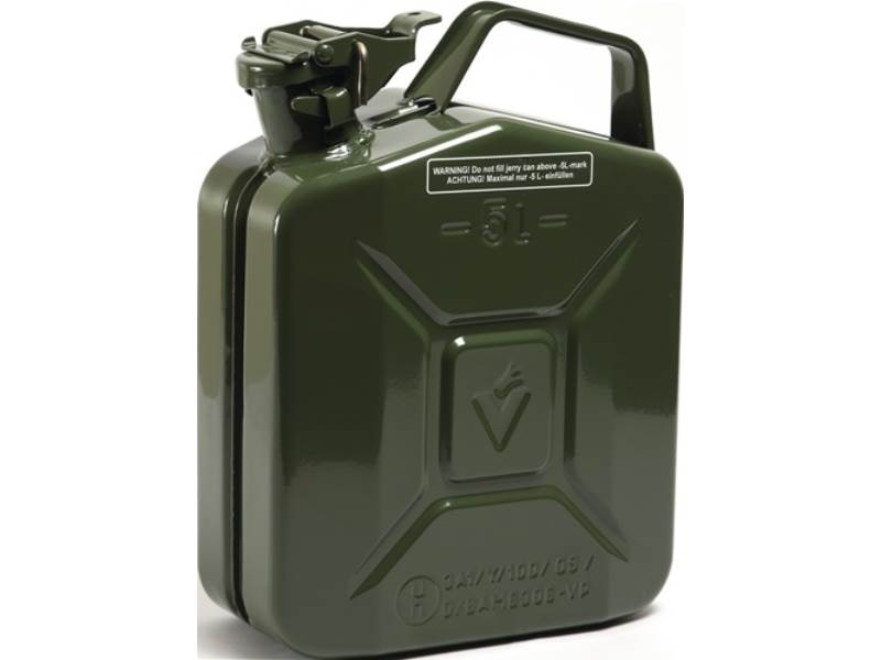 VALPRO KN0260 Kraftstoffkanister  5 l Olivgrün RAL 6003 Stahlblech 0,9 mm L230xB