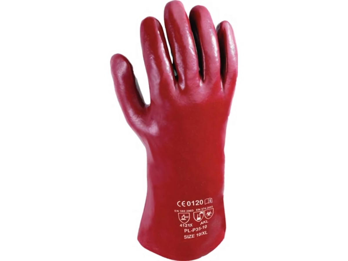 ASATEX PL-P Chemikalienhandschuhe Pirat Größe 10 rotbraun EN 388, EN 374 PSA-Kat