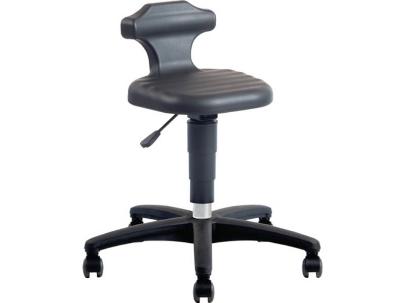 BIMOS 9408-2000 Drehhocker Flex Rollen Integralschaum schwarz Sitzhöhenverstellu