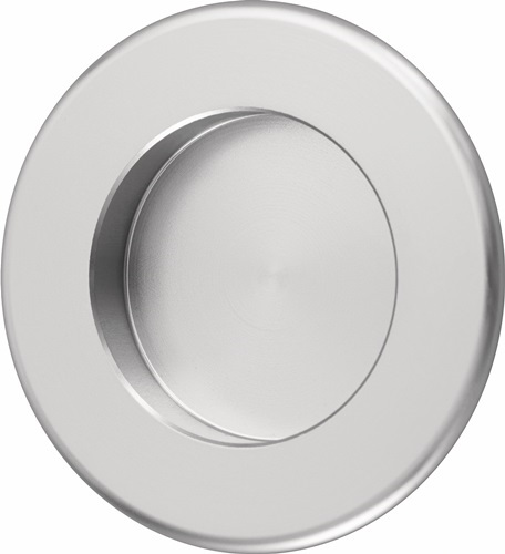 HERMETA 4554-01E Muschelgriff  Aluminium silberfarbig eloxiert rund  Einlass-Ø 3