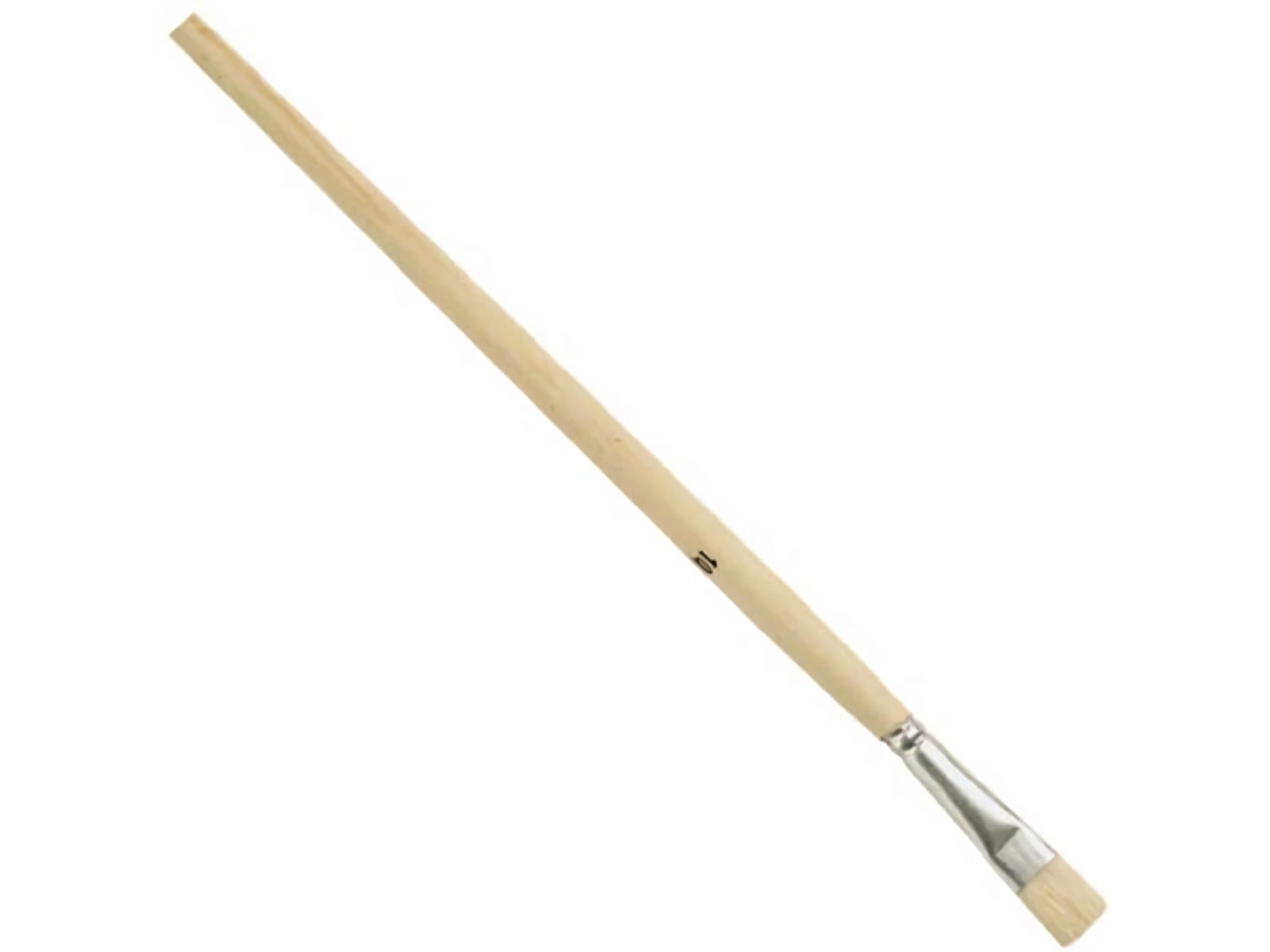 NÖLLE 160514 Gussowpinsel  Größe 14 Breite 10 mm Spitzenqual. helle Borsten Weiß