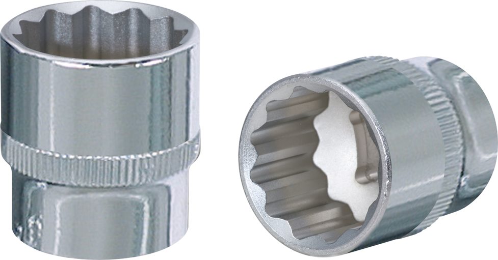 KS Tools 918.3712 3/8'' CHROMEplus 12-kant-Stecknuss, 12mm