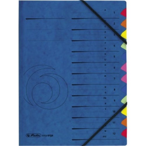 Herlitz Ordnungsmappe A-Z 5001128 12 Fächer blau