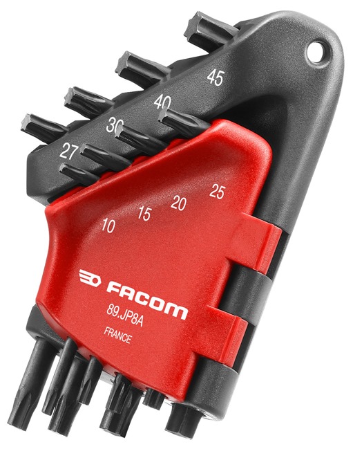 Facom 89S.JP8A Stiftschluessel Torx, Halter, 8-tlg