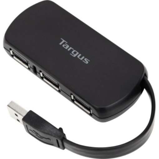 TARGUS ACH114EU Targus USB-Hub USB 2.0  schwarz 4 freie Anschlüsse   Mit dem USB-Hub von Targus können Sie unterwegs bis zu 4 USB-Geräte anschließen. Die Plug-and-Play-Funktionalität garantiert die einfache Verwendung des Hubs · und · da die Stromversorgu