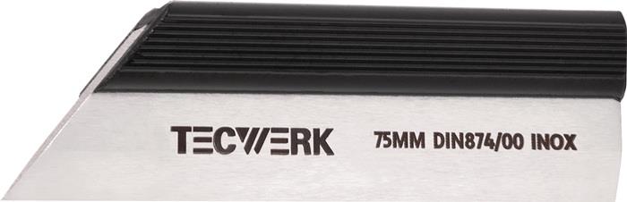 TECWERK  Haarlineal DIN 874/00 Länge 100 mm Spezialstahl Querschnitt 23 x 5 mm
