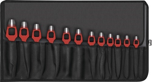 PAFFRATH 0120140RB Henkellocheisen-Satz DIN 7200-A 8-teilig Rolltasche