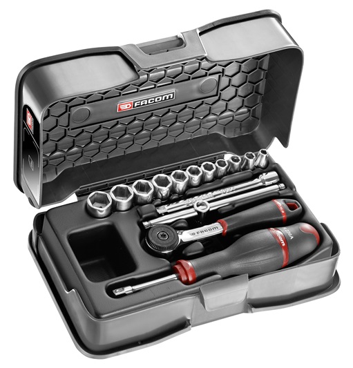 Facom R.161-2P6 Steckschluessel-Set 1/4 R.161B, 15-tlg