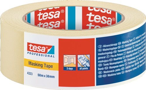 Kreppband 4323 leicht gekreppt hellbeige L.50m B.38mm