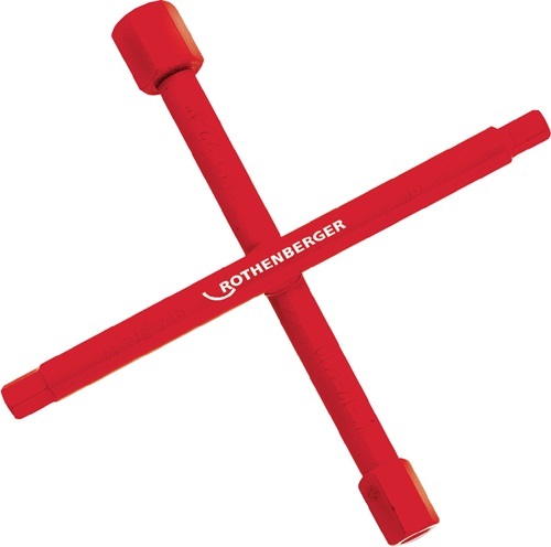 ROTHENBERGER 351044 Sanitärkreuzschlüssel  200 x 200 mm mit Multifunktion