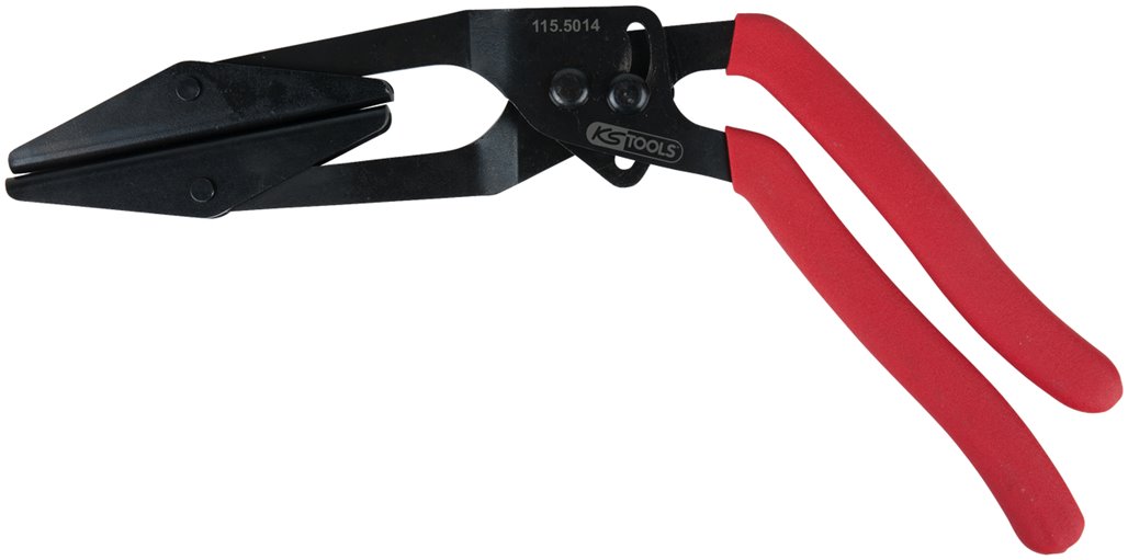 KS Tools 115.5014 Stufenlose-Abklemmzange abgewinkelt, Ø 74,0 mm