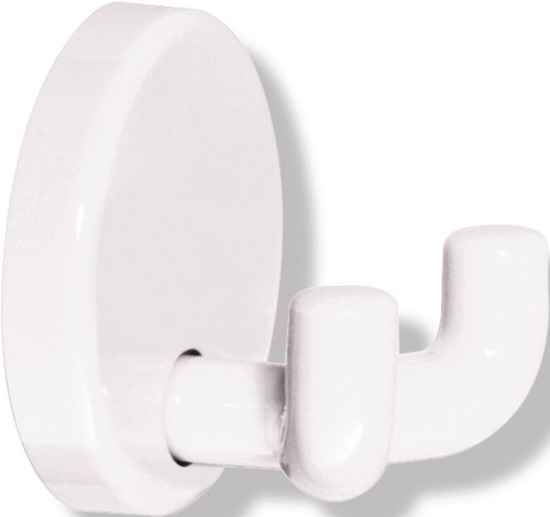 HEWI 801.90.020 99 Doppelhaken 80190020 2 Haken Polyamid 99 reinweiß D. 40 mm Au