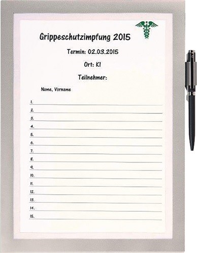 DURABLE 4993-23 Magnetrahmen  DIN A4 silber selbstklebend, Front offen