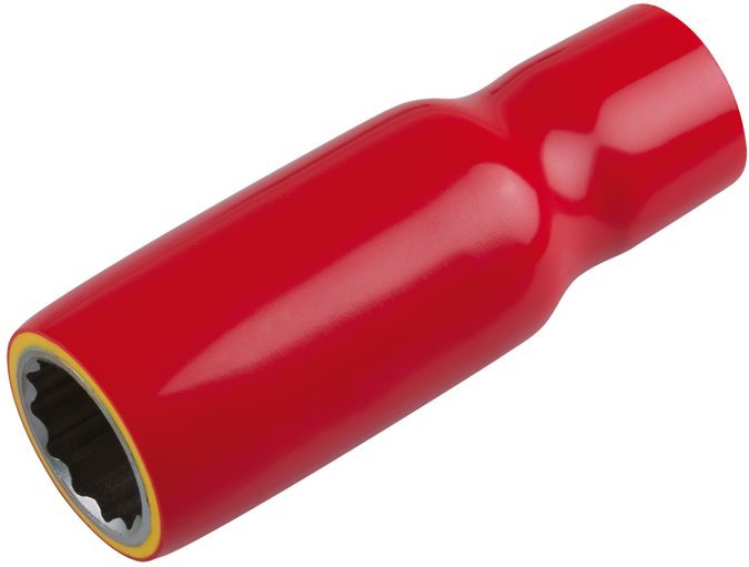 KS Tools 117.3884 3/8'' Stecknuss mit Schutzisolierung, lang, 24 mm