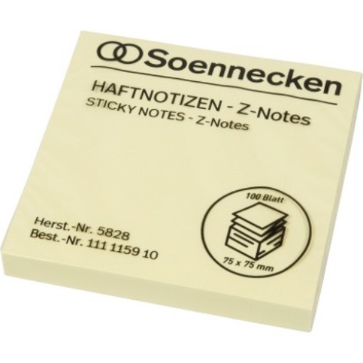 Soennecken Haftnotiz Z-Notes 5828 75x75mm 100Blatt gelb