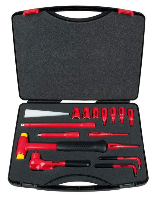 KS Tools 117.1885 3/8'' Steckschlüssel-Satz mit isolierten Werkzeugen, 16-tlg.