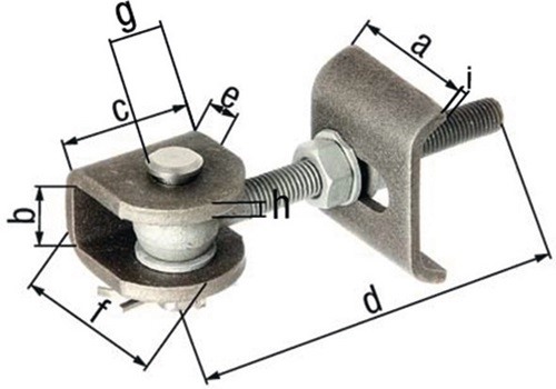 GAH 412074 Torband  50x20x45x120x25x45x6x5mm Stahl roh