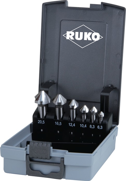 RUKO 102152ERO Kegelsenker-Satz DIN 335 C 90 ° 6,3-20,5 mm HSS-Co 5 6-teilig Kun