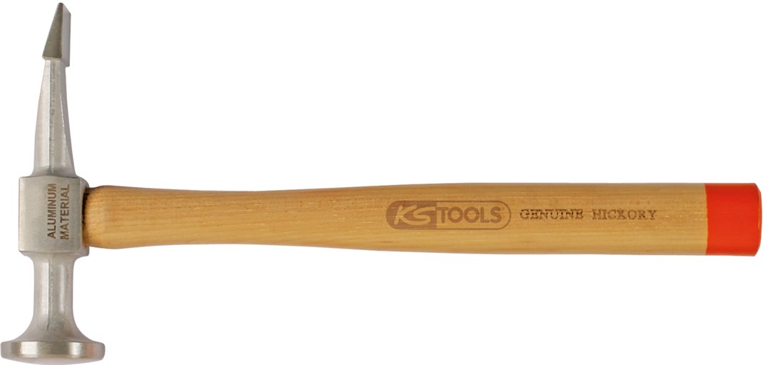 KS Tools 700.1490 Aluminium-Flachspitzhammer, gewölbter Kopf, flach/spitz