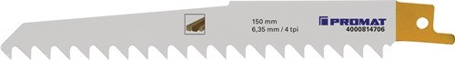 PROMAT  Säbelsägeblatt  Länge 150 mm Breite 19 mm 6,35 mm Zahnteilung TPI 4 HCS/