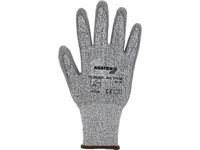 ASATEX 3711E Schnittschutzhandschuhe  Gr.08 grau/grau EN 388 Kategorie II HDPE