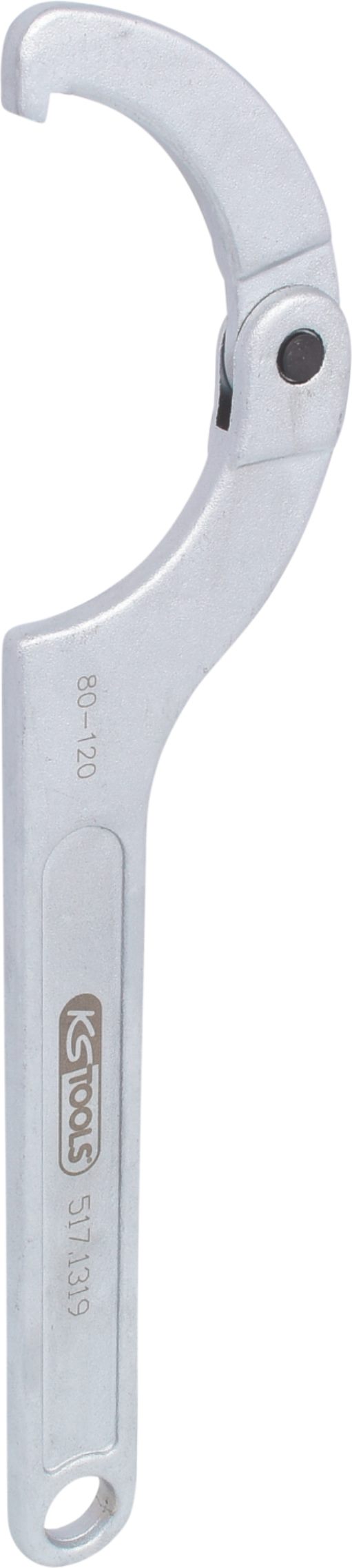 KS Tools 517.1319 Gelenk-Hakenschlüssel mit Nase, 80-120 mm