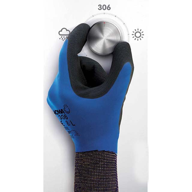 SHOWA® 306 Gr.9 Handschuhl Latex Coating Technology Polyester, Nylon,  Latex
