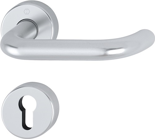 HOPPE 10724141 Rosettengarnitur Paris 138/42H/42HKVS Aluminium F1 U-Form PZ DIN