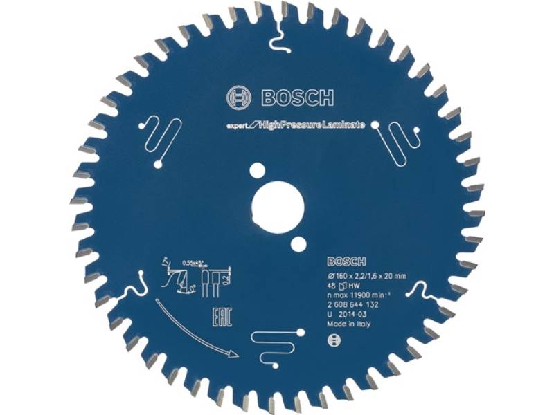 BOSCH 2608644135 Kreissägeblatt Expert for High Pressure Laminate Außen-Ø 190 mm